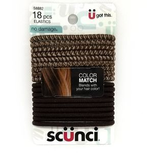 Scunci Brown 18 Unit Hair Elastic Band